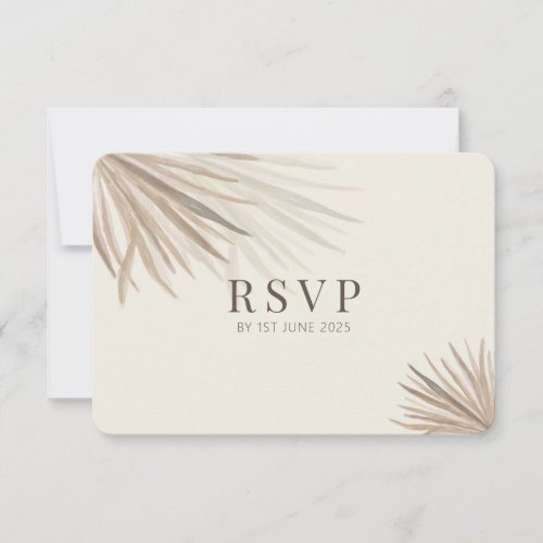 Elegant Desert Palms Wedding RSVP Card