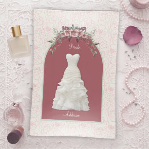 Elegant Desert Rose Bride To Be Glass Trinket Tray