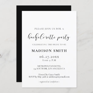 Elegant design Bachelorette Party Invitation