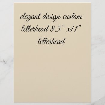 Elegant Design Custom Letterhead 8.5"x11" by valuedollars at Zazzle