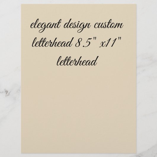 elegant design custom letterhead 8.5"x11" (Front)