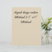 elegant design custom letterhead 8.5"x11" (Standing Front)