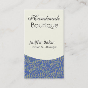 Elegant Design Jack of All Trades Retro Blue Business Card