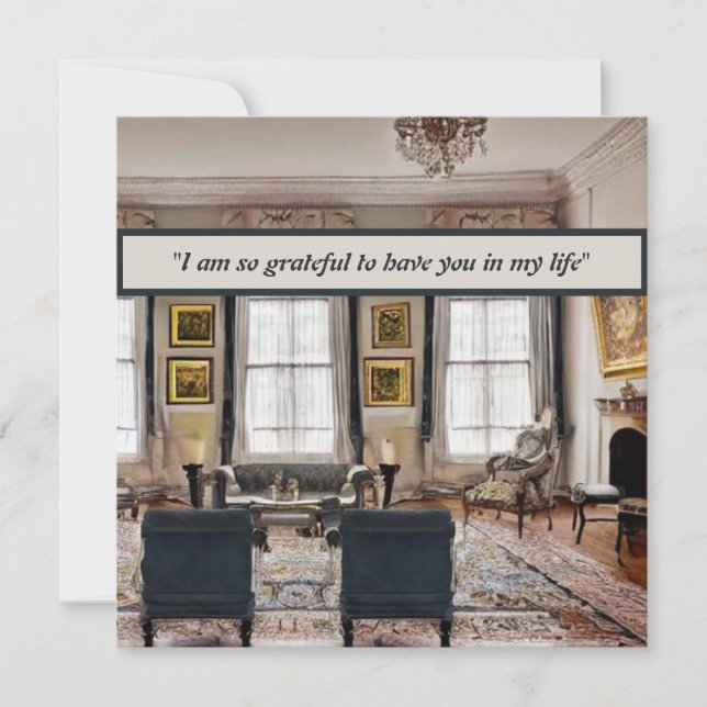 Elegant Design: "Minimalist Love" Note Card (Front)