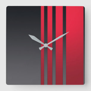 Elegant design, modern pattern, vertical stripes square wall clock