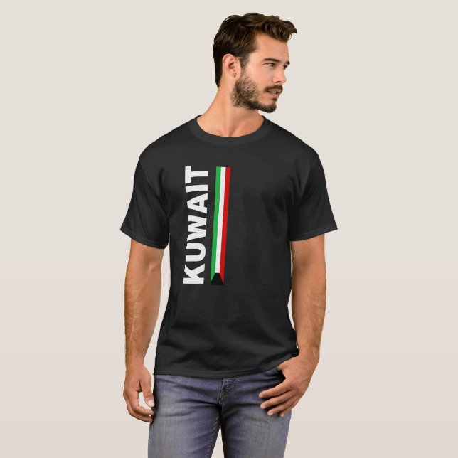 elegant design of kuwait flag T-Shirt (Front Full)