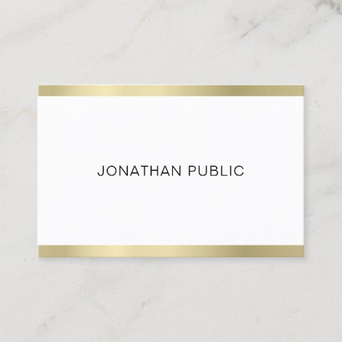 Elegant Design Professional Modern Simple Plain Business Card