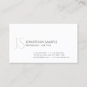 Elegant Design Simple Chic Trendy Monogram Business Card