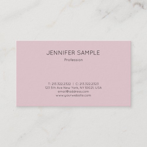 Elegant Design Sleek Professional Modern Plain Business Card