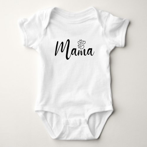 Elegant design Text Mom Typography Baby Bodysuit