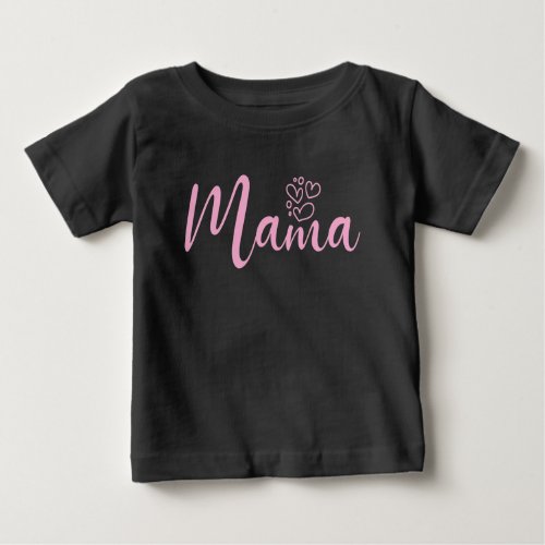 Elegant design Text Mom Typography Baby T_Shirt