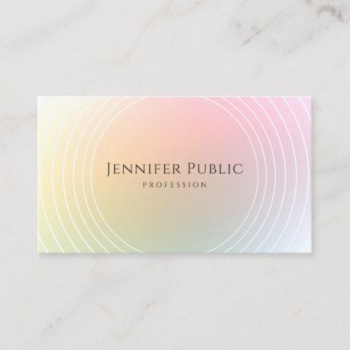 Elegant Design Trendy Modern Colorful Template Business Card
