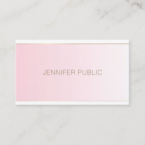 Elegant Design Trendy Modern Template Luxurious Business Card