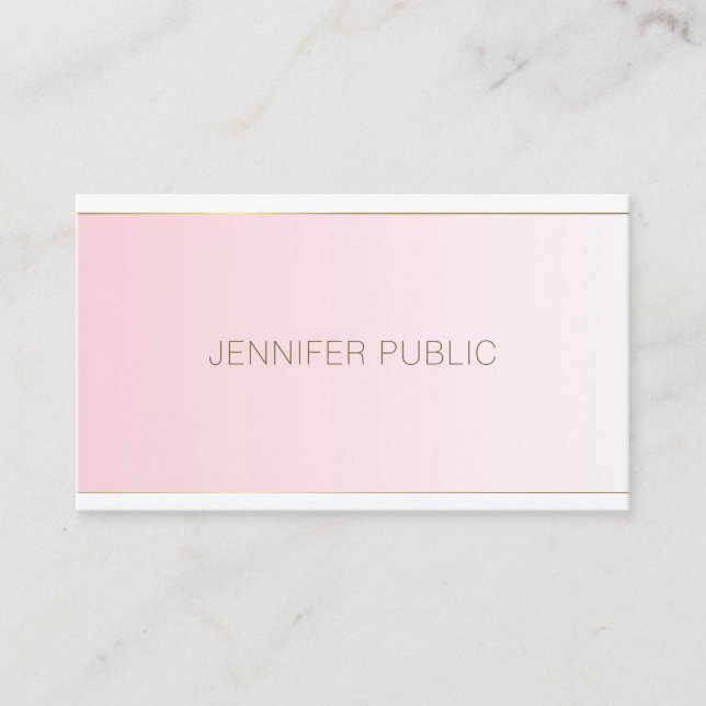 Elegant Design Trendy Modern Template Luxurious Business Card (Front)