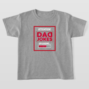 Elegant Design Warning! Dad Jokes Loading T-Shirt