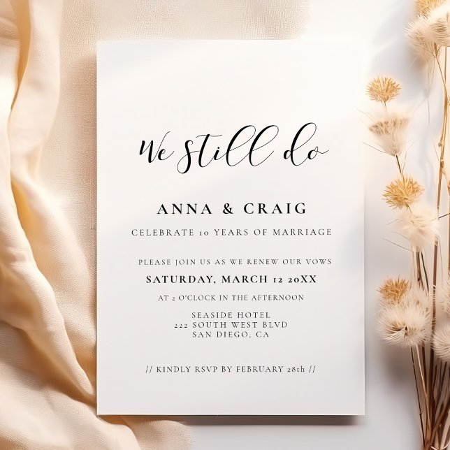Elegant design We still do Vow renewal Invitation (Creator Uploaded)