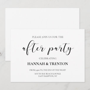 Elegant design wedding after party invitation