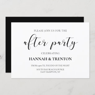 Elegant design wedding after party invitation