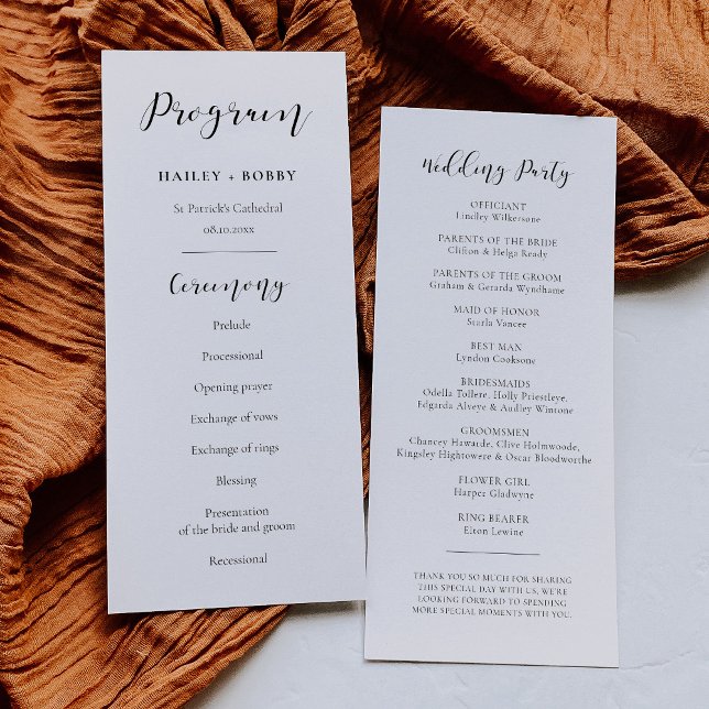 Elegant design wedding program (Creator Uploaded)