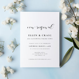 Elegant design Wedding Vow renewal Invitation