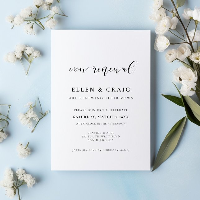 Elegant design Wedding Vow renewal Invitation (Creator Uploaded)