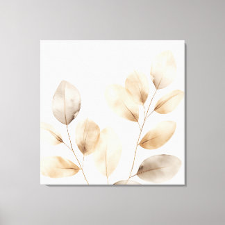 Elegant design with graceful leaves canvas print