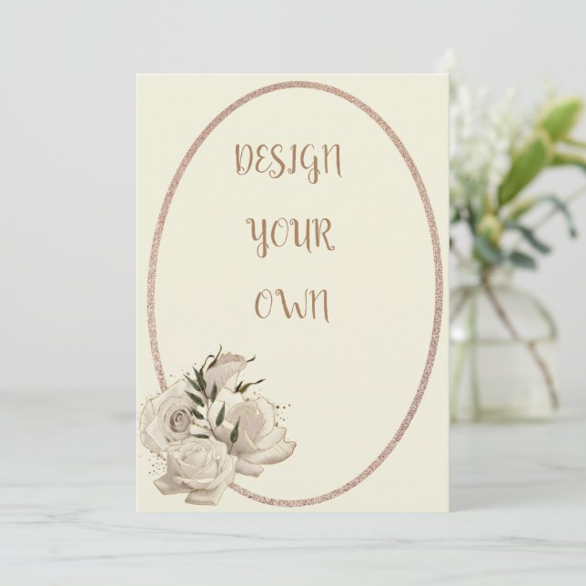  Elegant Design Your Own Floral Save The Date (Standing Front)