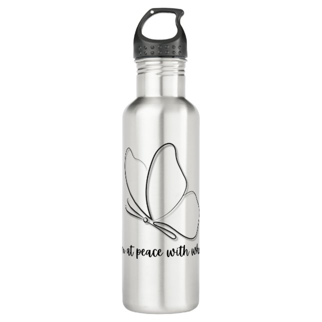 Elegant designed Glass Stainless Steel Water Bottle (Front)
