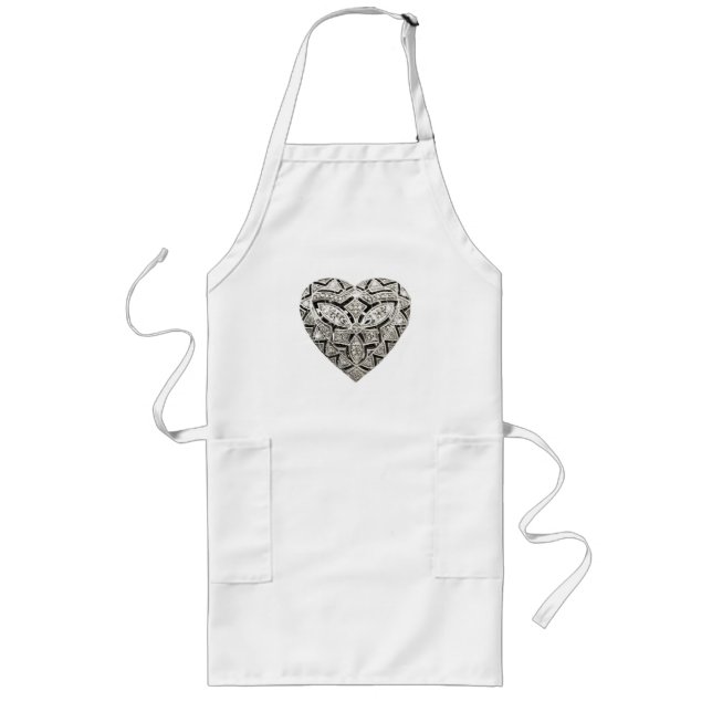 Elegant Designer Heart Apron (Front)