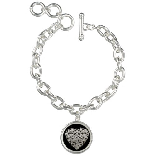 Elegant Designer Heart Charm Bracelet