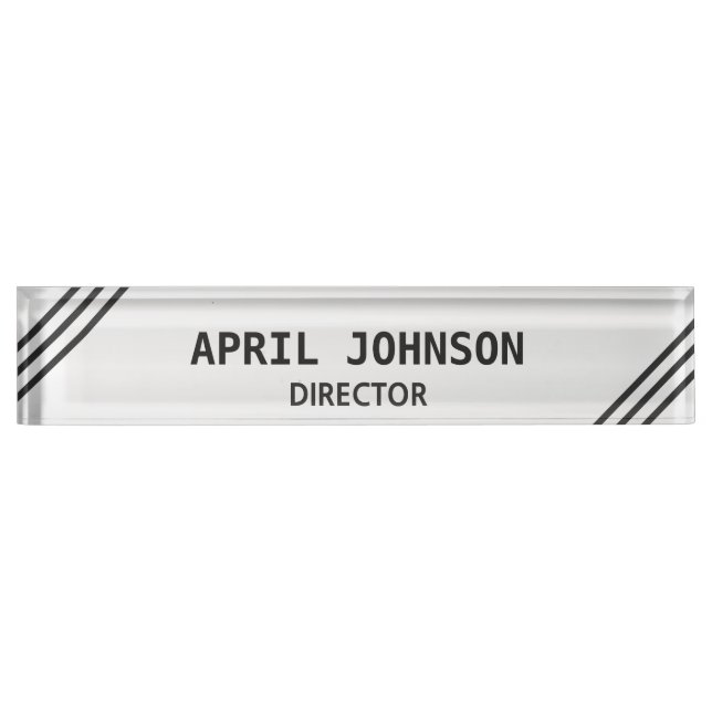Elegant  Desk Name Plate (Front)