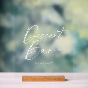 Elegant Dessert Bar Acrylic Sign