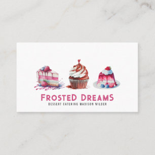 Elegant Desserts Catering Pastry Chef Baker Business Card