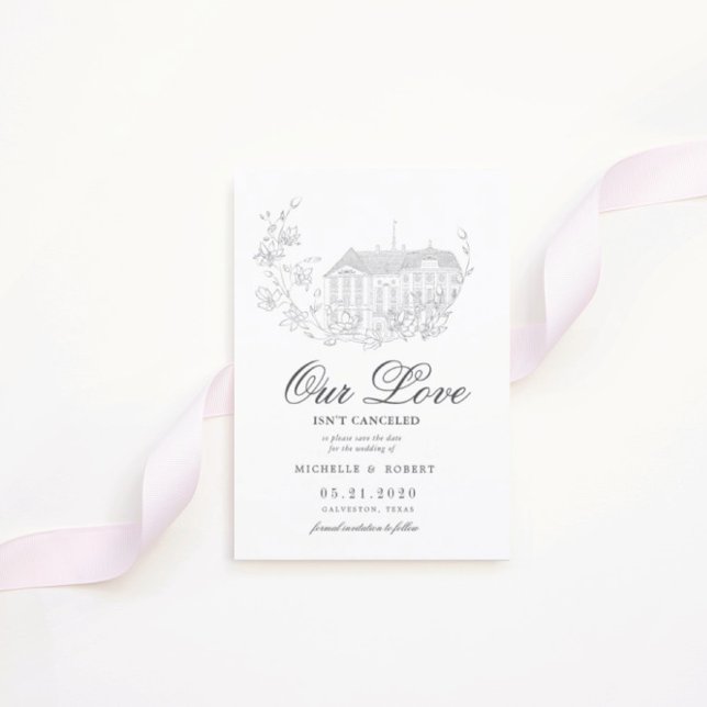 Elegant Destination Floral Photo Save The Date Invitation (Creator Uploaded)
