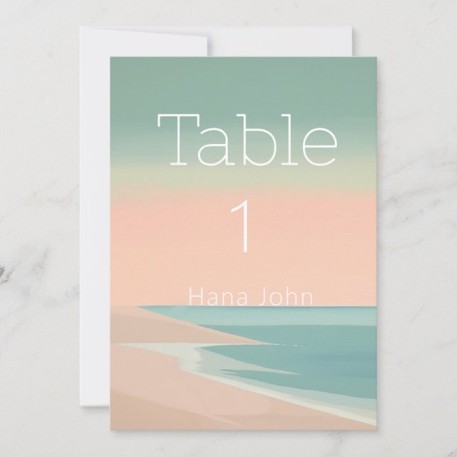 Elegant destination table number  (Front)