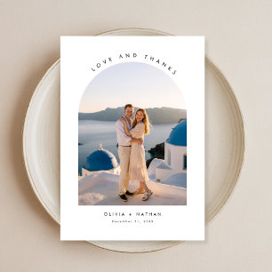 Elegant Destination Wedding Photo Thank You Card