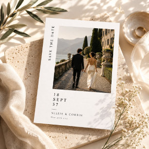 Elegant Destination Wedding Save The Date Card.