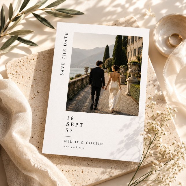 Elegant Destination Wedding Save The Date Card. (Creator Uploaded)