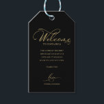 Elegant Destination Wedding Welcome Thank You Gift Tags<br><div class="desc">Elevate your wedding experience to new heights of sophistication and glamor with our stunning black and gold modern wedding suite! Customize it effortlessly with just a few clicks and create a celebration that’s uniquely yours. If you have any questions, need assistance, or want to tweak any details, don’t hesitate to...</div>