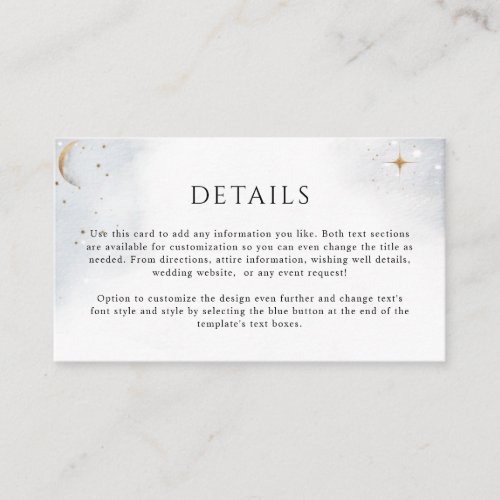 Elegant Details (Or Other) Celestial Wedding