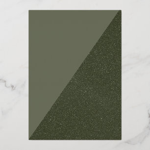 Elegant Diagonal Moss Green Holiday Card