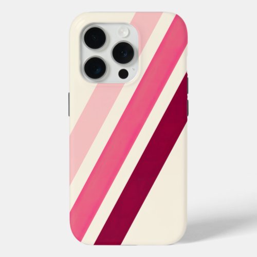 Elegant Diagonal Stripes iPhone 15 Pro Case