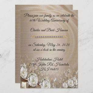 Elegant Diamond 60th Anniversary Celebration Invitation