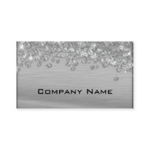 Elegant Diamond Appeal Silver  Business Card