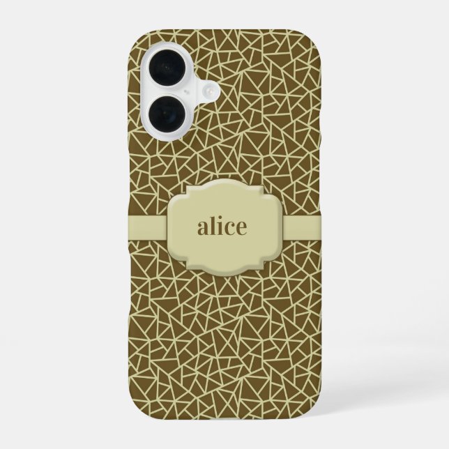 Elegant diamond cut monogram iphone case (Back)