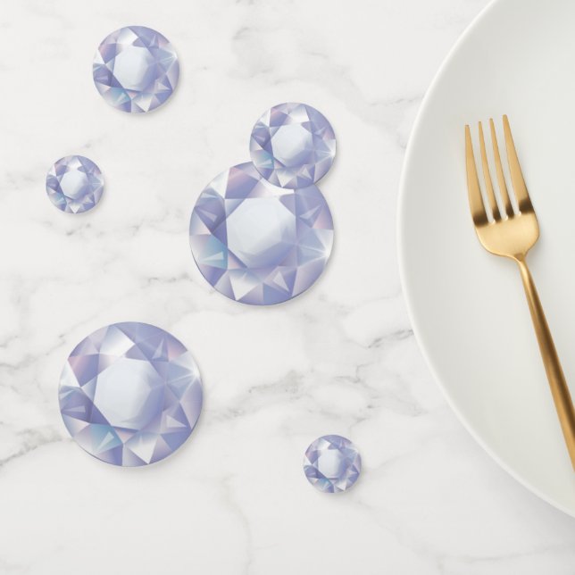 Elegant Diamond Gemstone Party Table Confetti (Group)