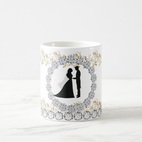 Elegant Diamond Gold Wedding  Coffee Mug