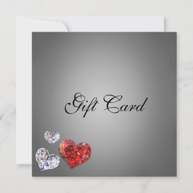Elegant Diamond Hearts Precious Gift Certificate (Front)