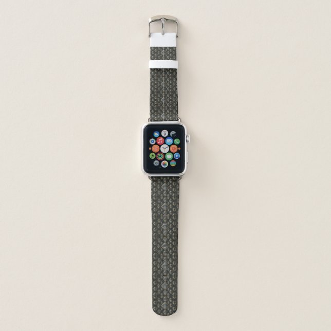 Elegant Diamond-Inspired Gold Apple Watch Band (Front)