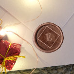 Elegant Diamond Monogram Wax Seal Stamp<br><div class="desc">A simple and elegant wax stamper with your custom monogram in bold serif typography inside a classy diamond frame. Before using the seal on your cards and gifts, we highly recommend practicing on spare paper first to get a feel for the stamping process. There are also wax stickers available in...</div>